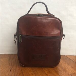 Vintage Duluth Trading Co. Lifetime Leather Travel Bag Dark Brown